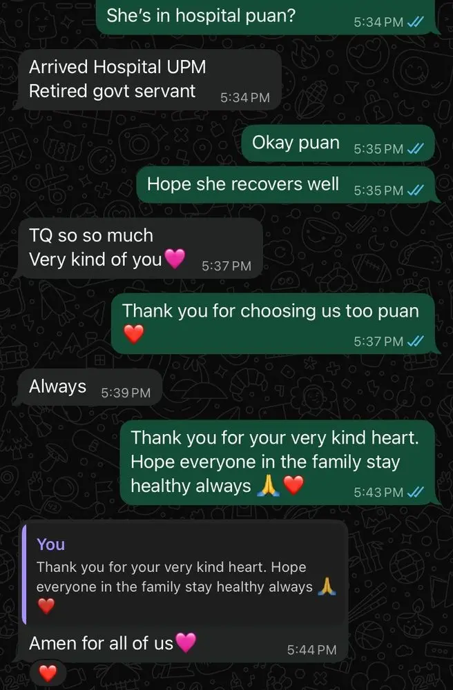 Patient recommending MyDocSquad to friends and family
