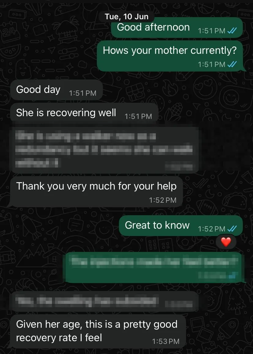 Positive feedback about preventive care and health screening